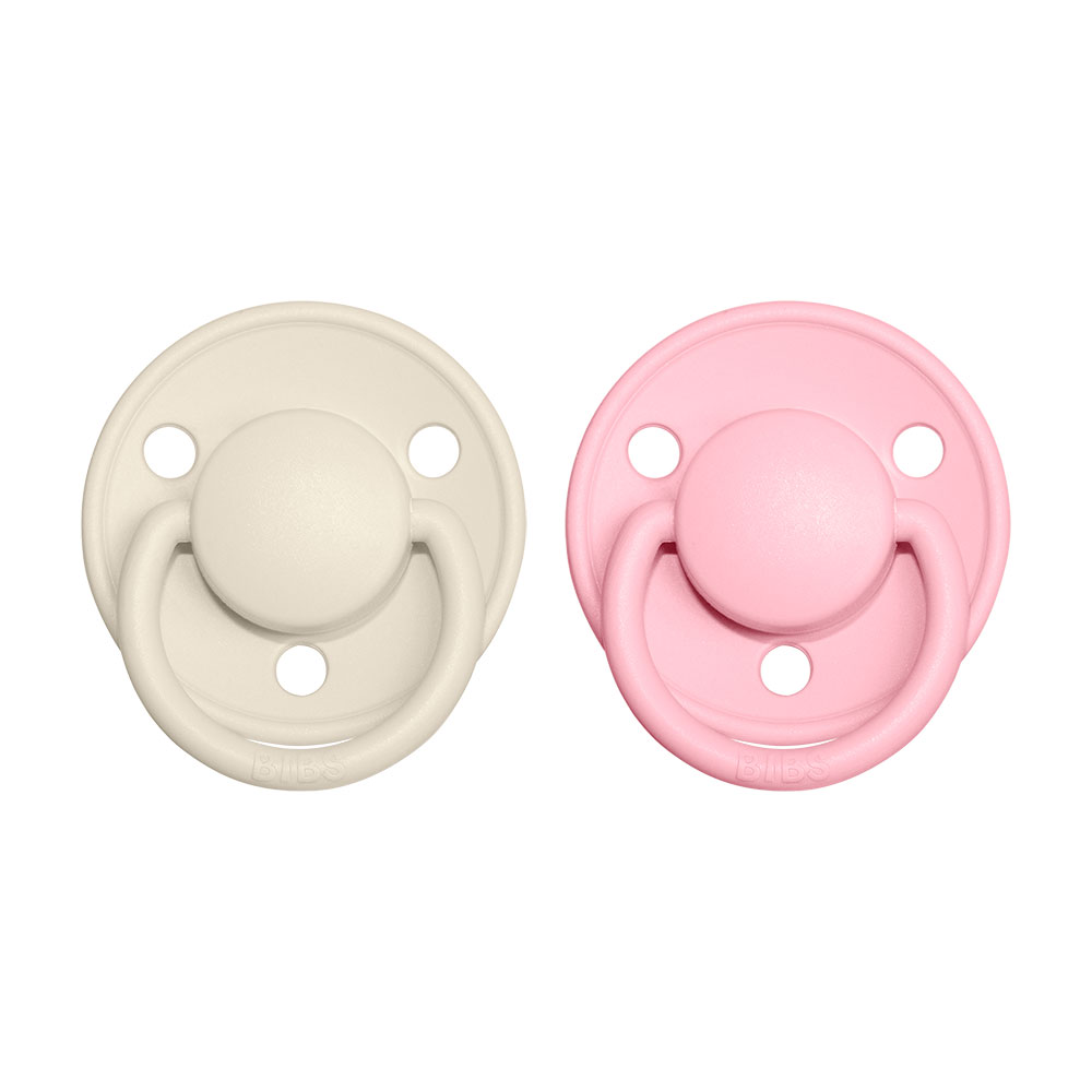 BIBS DE LUX Kaučukové Cumlíky 2ks Ivory - Baby Pink DIB214