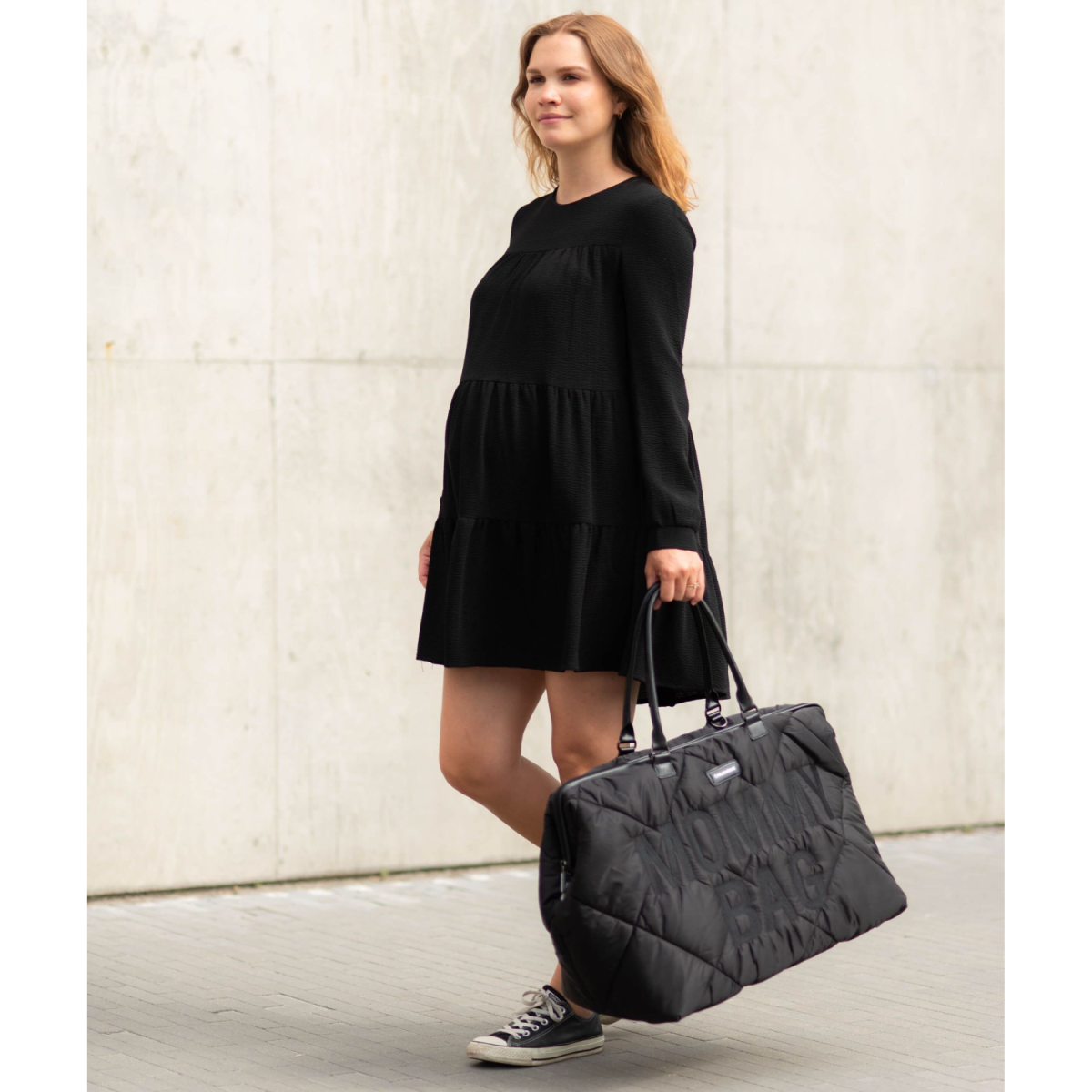 CHILDHOME PREBAĽOVACIA TAŠKA MOMMY BAG PUFFERED BLACK 162061
