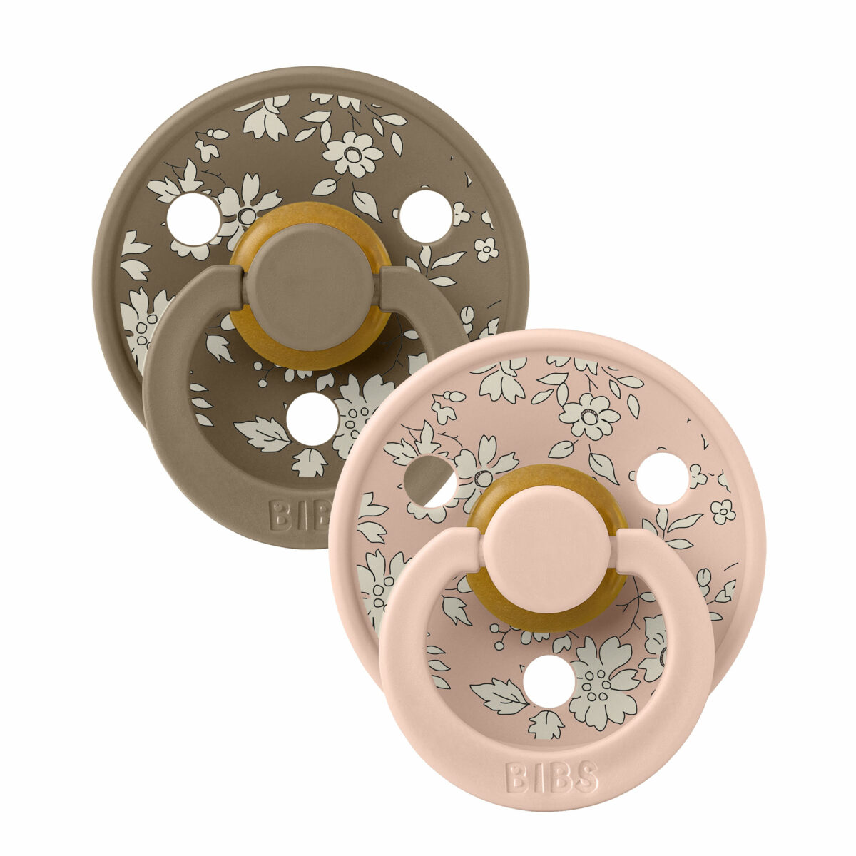 BIBS x LIBERTY COLOUR Kaučukové Cumlíky 2ks Blush - Dark Oak CBD101