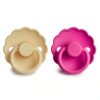 FRIGG Kaučukové Cumlíky 2ks DAISY Pale Daffodil - Fuchsia DPF10124 - Image 3