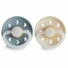 FRIGG Kaučukové Cumlíky 2ks MOON PHASE NIGHT Stone Blue - Cream 10020 - Image 2