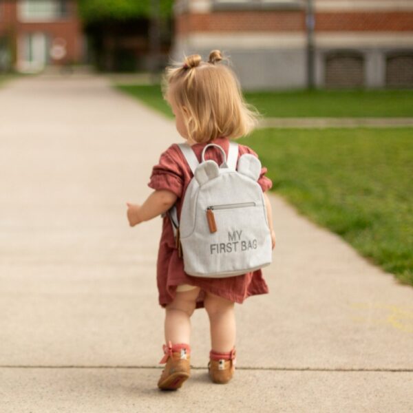 CHILDHOME Detský Batoh MY FIRST BAG CANVAS GREY 168018