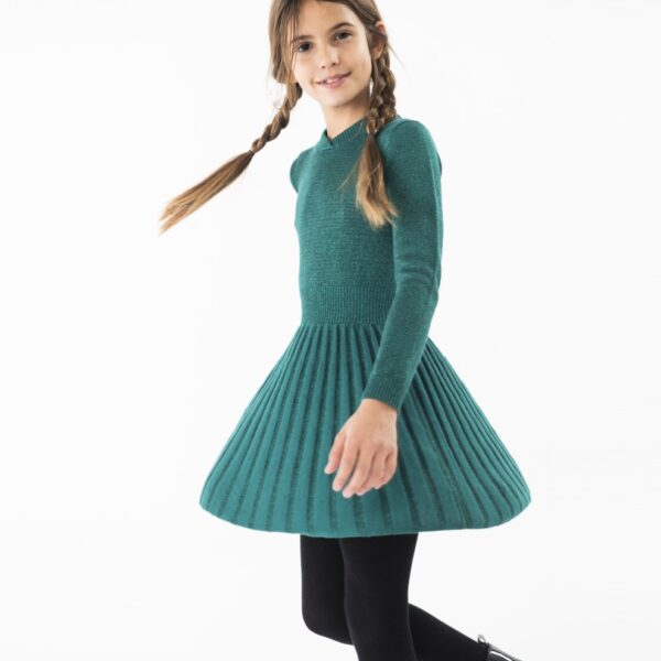 BOBOLI Dievčenské Pletené Elegantné Šaty 729367-4693