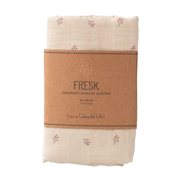 FRESK Detské Mušelínové Plienky 2ks BERRIES 70×60 F115-09