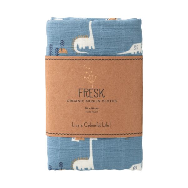 FRESK Detské Mušelínové Plienky 2ks DINO 70×60 F115-10