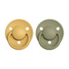 BIBS DE LUX Kaučukové Cumlíky 2ks Honey Bee - Olive DHO224