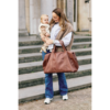 CHILDHOME Prebaľovacia Taška Mommy Bag Signature Vegan Leather Dark Brown - Image 5