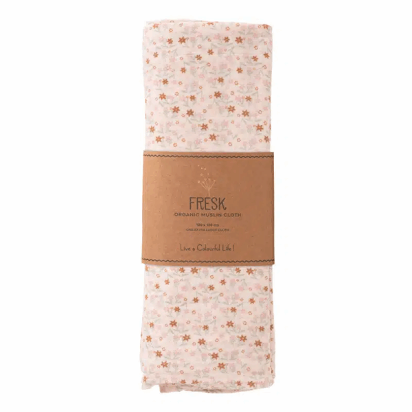 FRESK Detská Mušelínová Plienka 120x120 GARDEN FLOWERS F110-75
