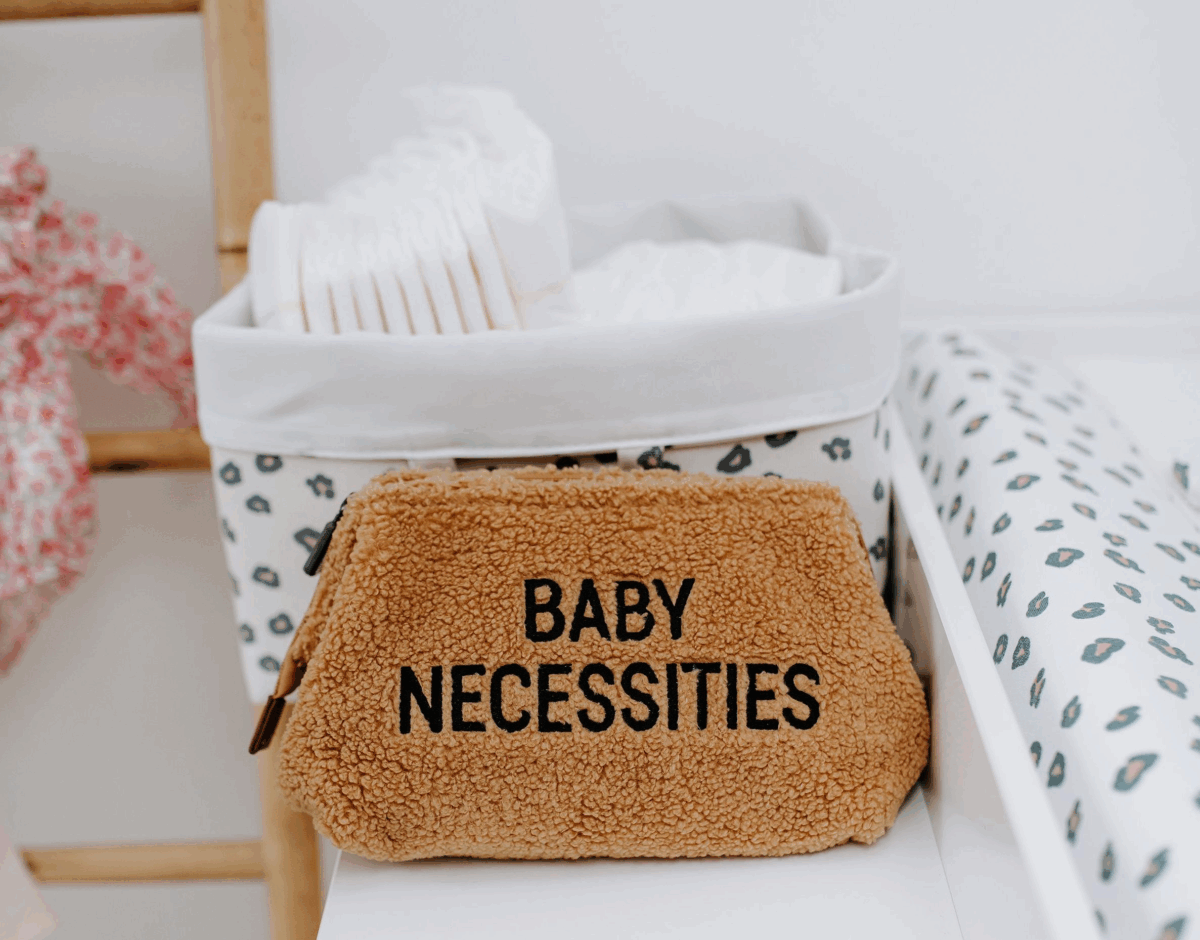 CHILDHOME Toaletná taška Baby Necessities Teddy Beige