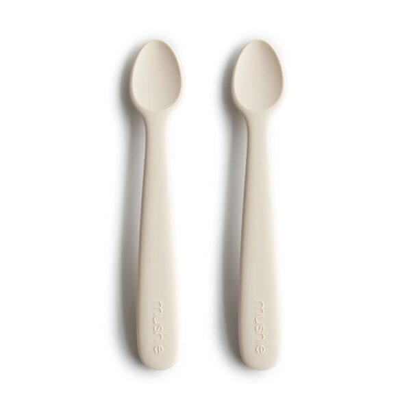 MUSHIE Silikónová Lyžička 2ks IVORY MSS207