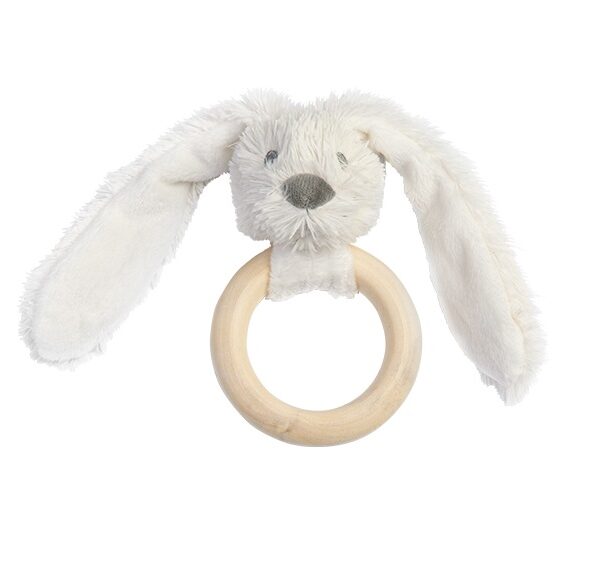 HAPPY HORSE Králiček Richie S Dreveným Krúžkom Smotanový 133192