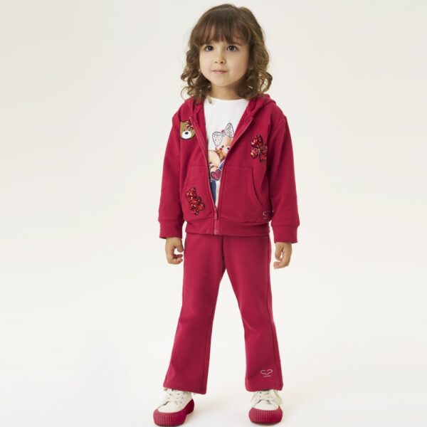 SARABANDA Dievčenská Mikina A300-2652 Dievčenské zvonové nohavice A326