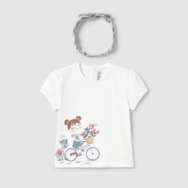 MAYORAL Dievčenské Tričko s čelenkou 1044-58